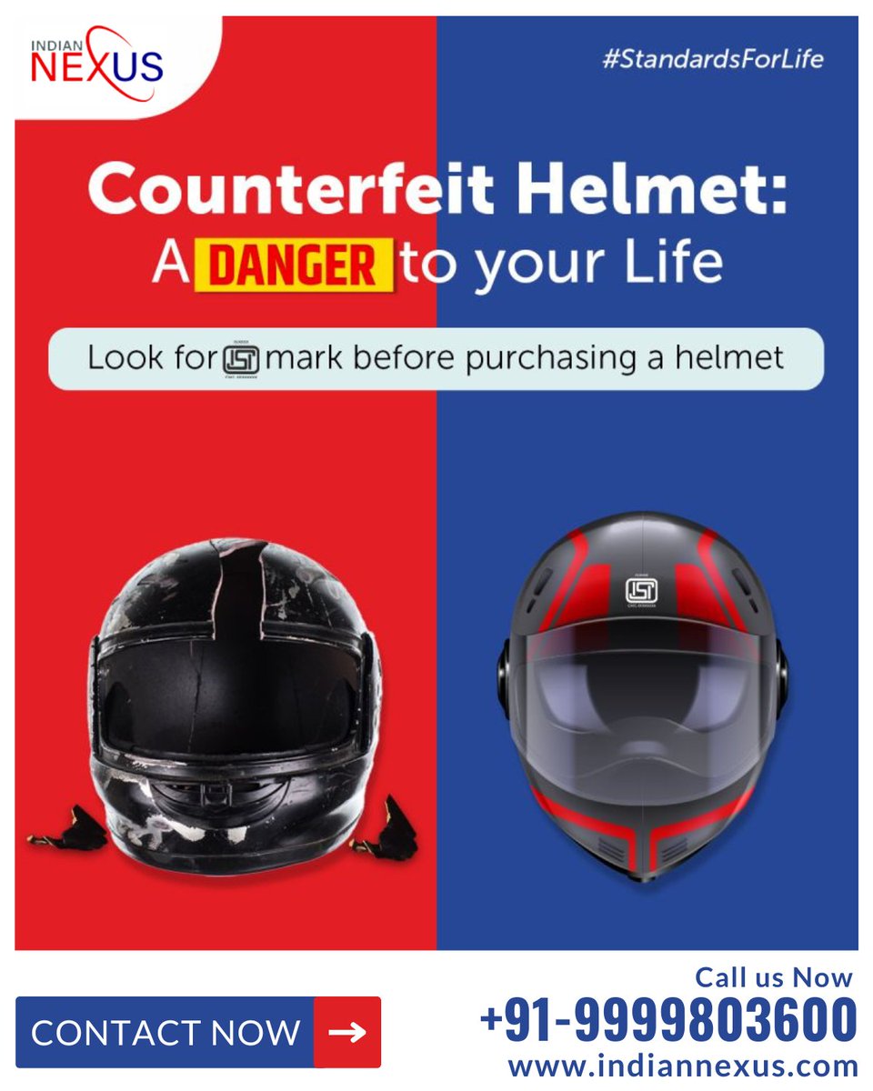 SolutionPlatter's tweet image. Don’t risk your life!

Make sure your helmet meets #SafetyStandards. Always verify the ISI Mark in the BIS Care App. 

#StandardsForLife #Helmet #RiderSafety #ISIMark #RoadSafety #NEET_परीक्षा #cheating #PlaneCrash #PawanKalyanAneNenu #biscertification
