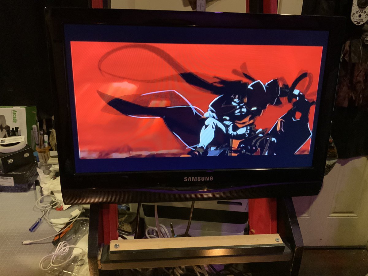 Zornow13's tweet photo. so my #DIY #dedicated #TatsunokoVSCapcom machine will have ONE extra title as well…I could t resist! #GuiltyGear #AccentCore https://t.co/4LEHaFYQrx
