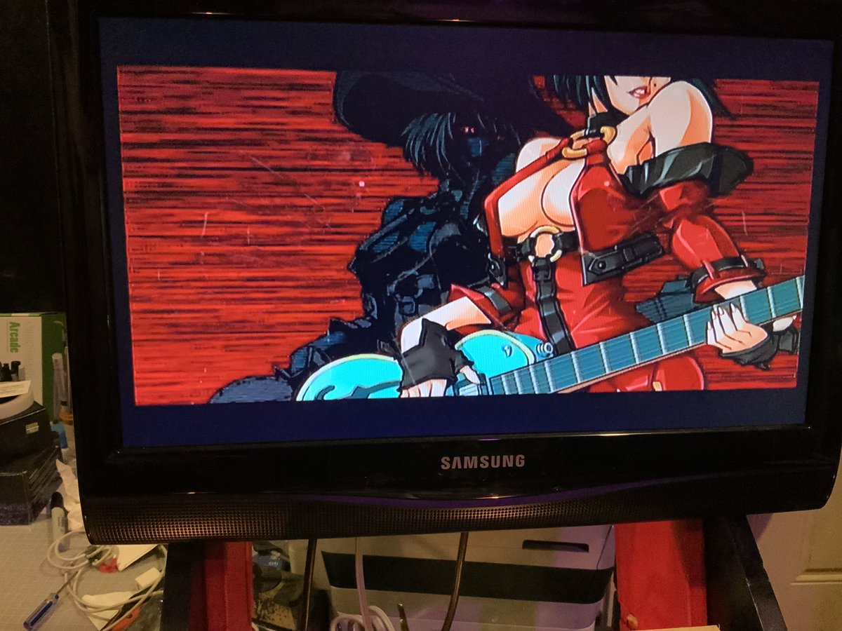 Zornow13's tweet photo. so my #DIY #dedicated #TatsunokoVSCapcom machine will have ONE extra title as well…I could t resist! #GuiltyGear #AccentCore https://t.co/4LEHaFYQrx