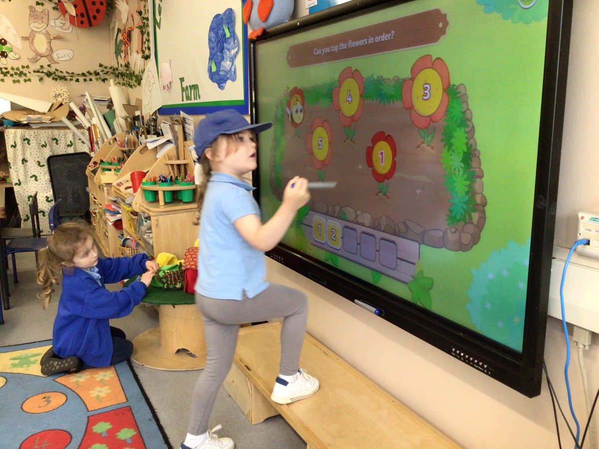 Planting the flowers in the correct order.