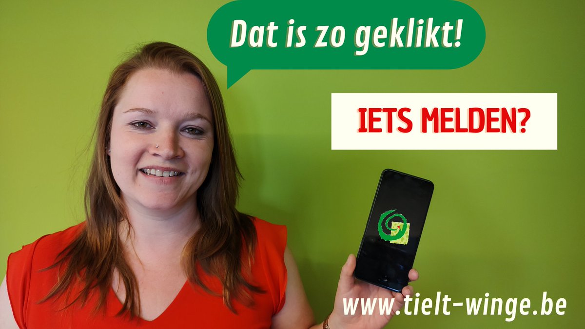 tieltwinge's tweet photo. Samen maken we onze gemeente mooier. Merk je ergens een gebrek? Haal dan je gsm boven om daarvan een melding door te geven.
Benieuwd naar riolerings- en wegenwerken? Kiezen voor duurzame verplaatsing? Wanneer is de volgende afvalophaling? 
#tieltwingedigitaal #datiszogeklikt https://t.co/XvIZ2vgeMQ