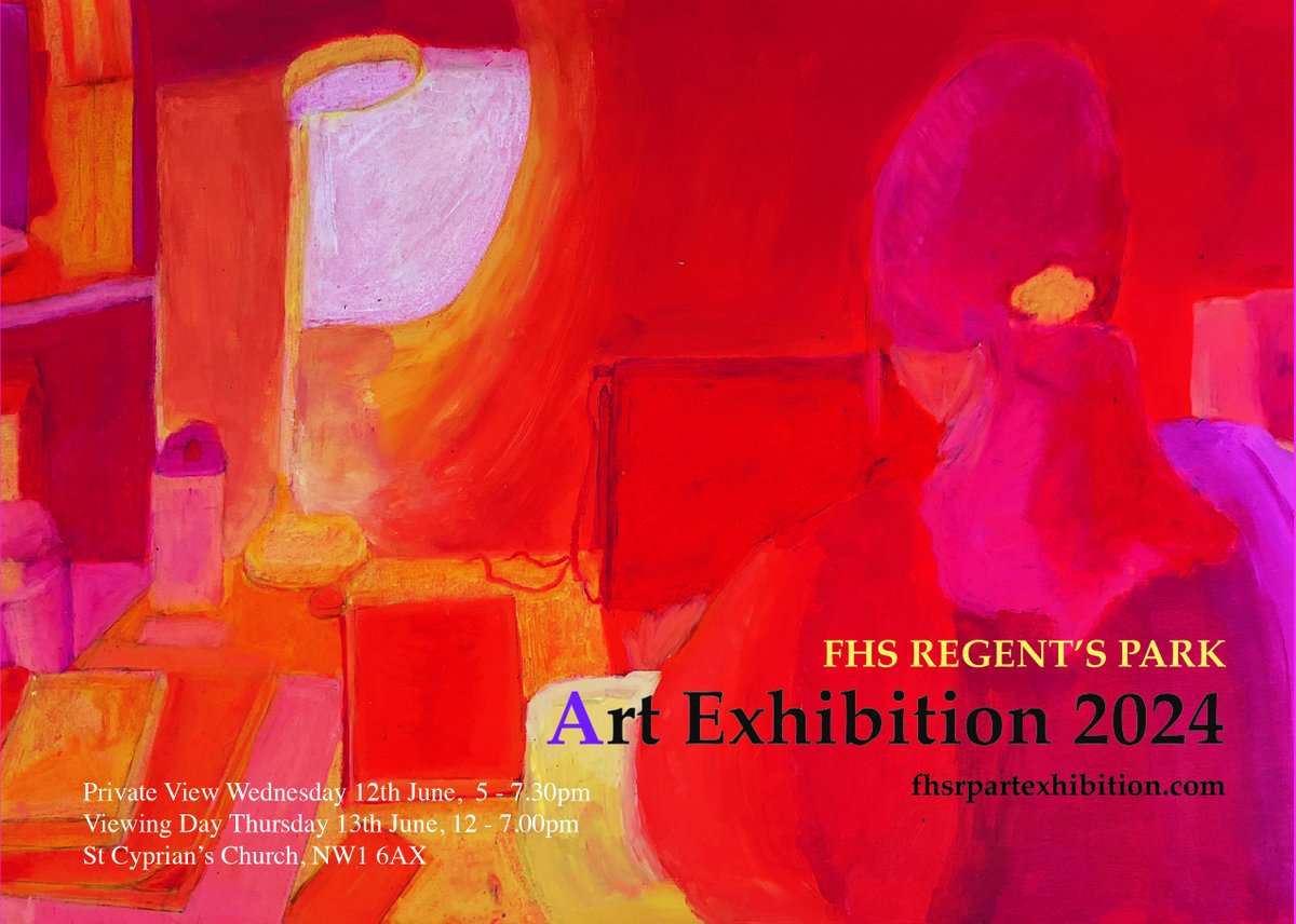 FHSRegentsPark's tweet photo. We are delighted to be welcoming guests to our 2024 A Level and GCSE Art Exhibition today and tomorrow at the wonderful @stcypriansnw1 to celebrate our art students' hard work and creativity. #FHSArt #FHSSpirit #Welcome https://t.co/AqDlBhkrTk