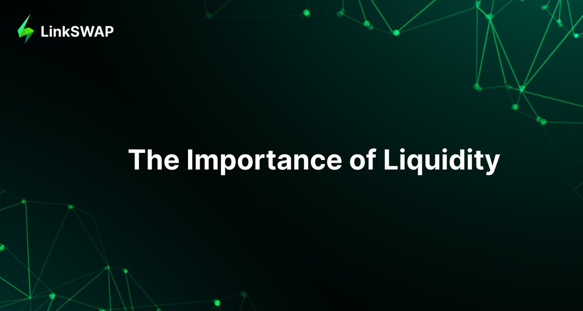#DeFi sysystem depend on liquidity since it guarantees users may quickly buy, sell, and exchange assets free from major price fluctuations.  

💰Users are absolutely important in maintaining the DeFi ecosystem healthy and effective by helping liquidity.  #Linkswap #web3‌‌