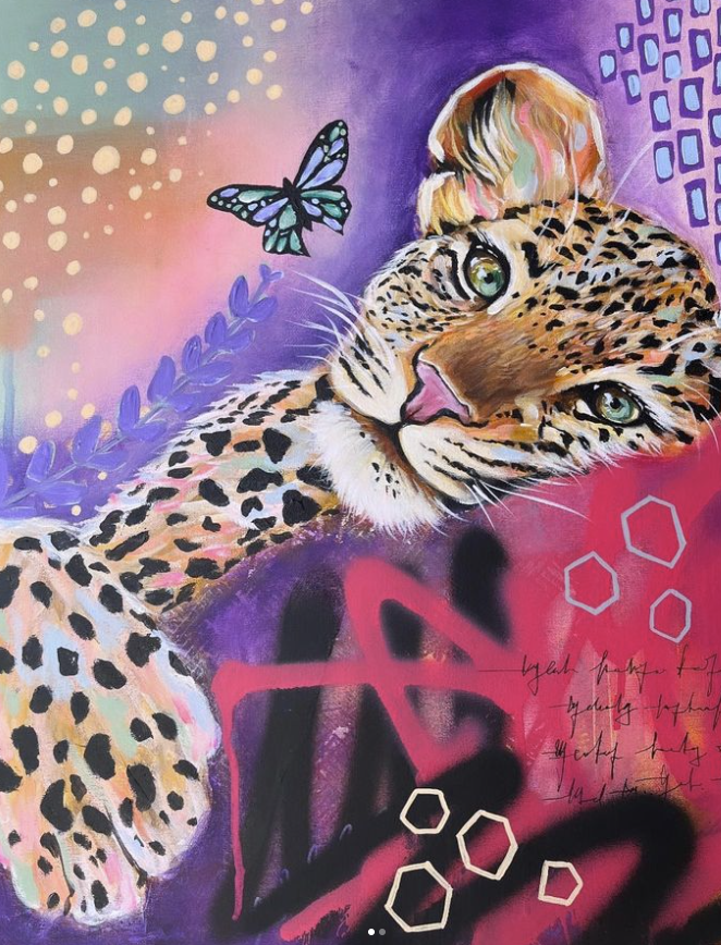 YearoftheWoman_'s tweet photo. Our @yasminshimaart loves her cats, look at the beautiful detail work in the eyes. Amazing! 🐯😍🖌️ #canvas #IRLartist #artistsonx https://t.co/TLH6Amuaxs