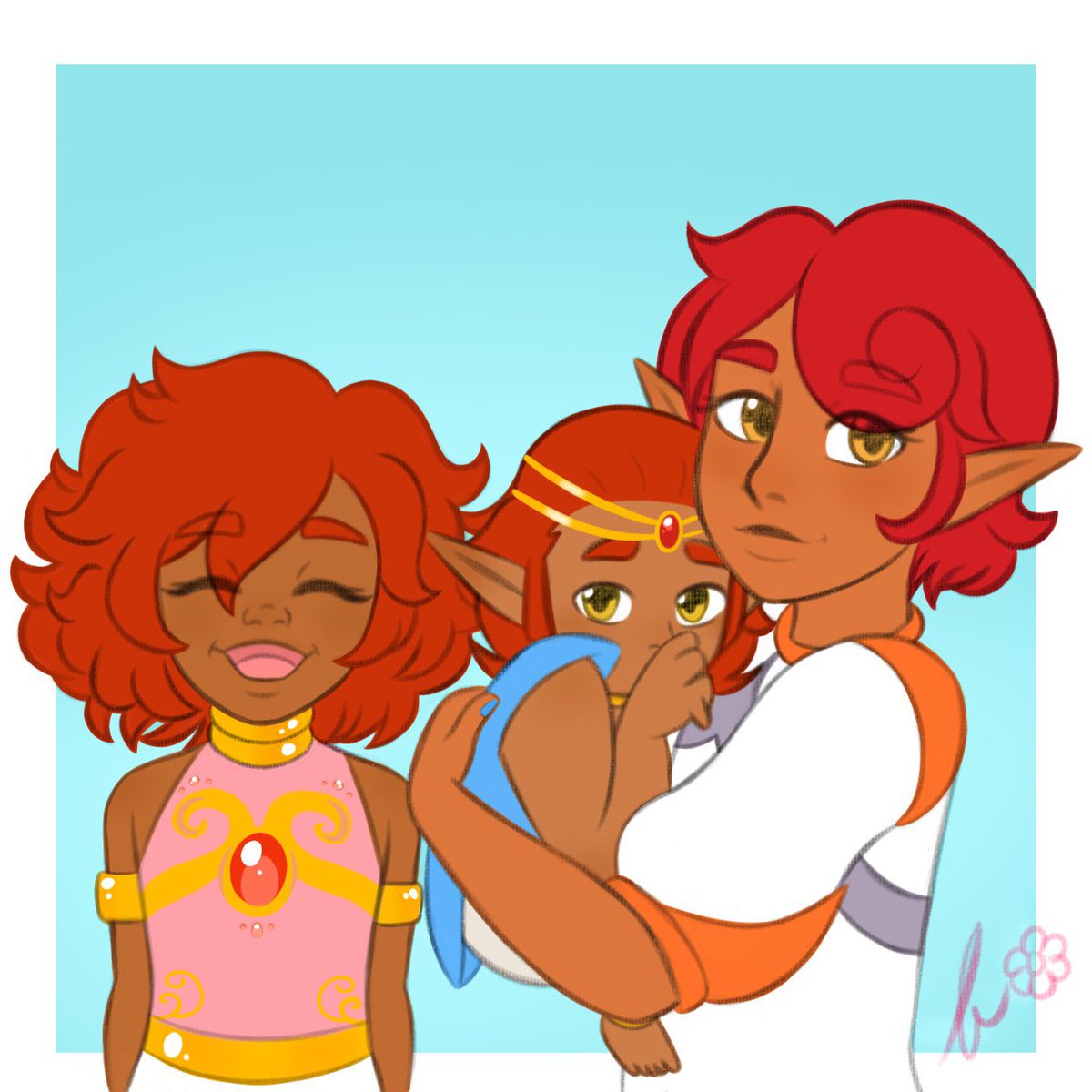 Setting up the camera to take a family photo of their kids. They’re perfect. <a href="/GanonDad/">Ganondorf, the Dad</a>