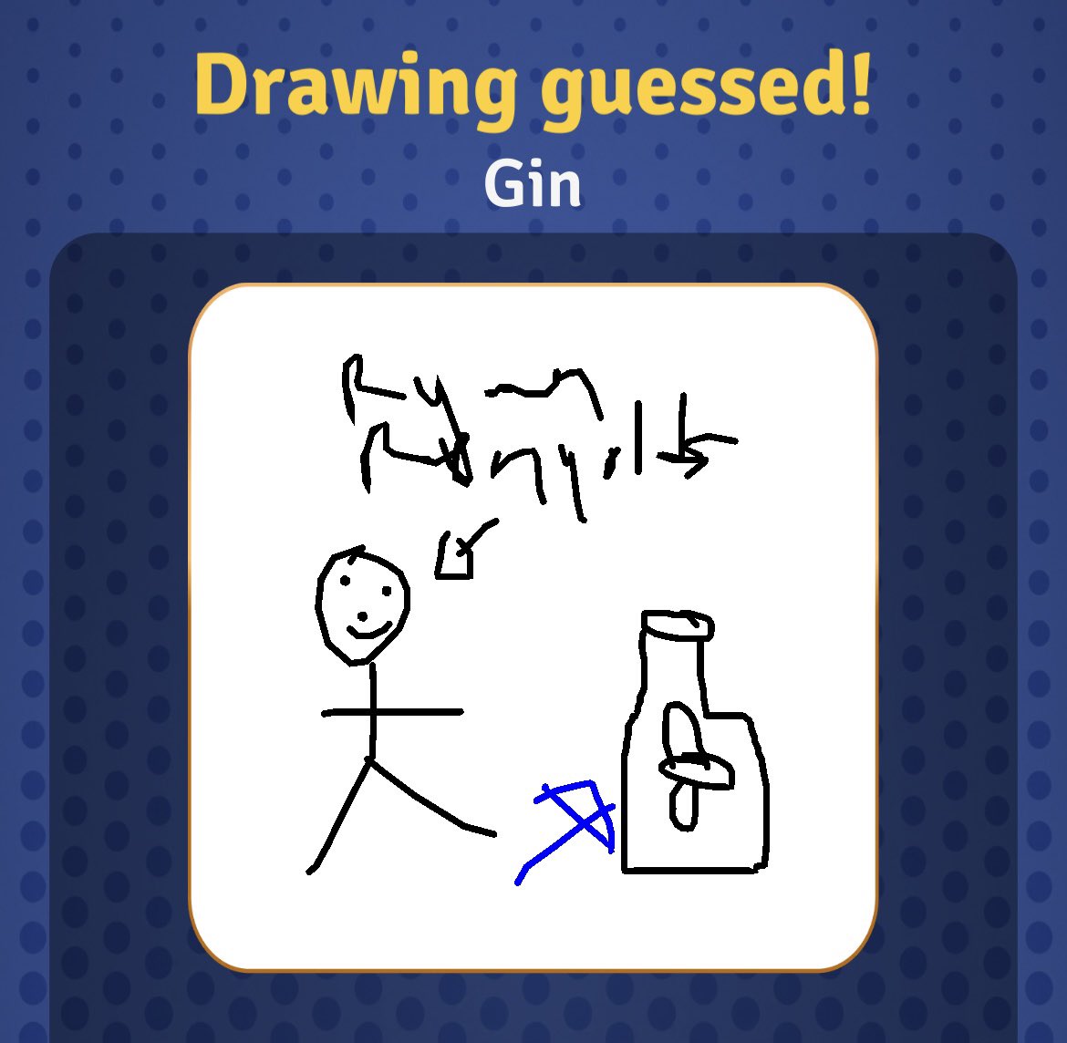 theketchupwar's tweet photo. When you’re playing #drawwithfriends and you get the word gin…🤷‍♀️✈️🍸 @VancityReynolds @AviationGin https://t.co/hP01db5BHy