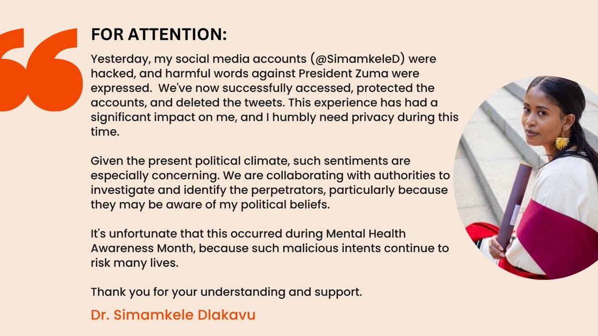 KingMntungwa's tweet photo. She wasn't hacked. Only an idiot will believe this hateful spineless B@tch . 
Dr Simamkele Dlakavu . https://t.co/Ku5uMeKnPm