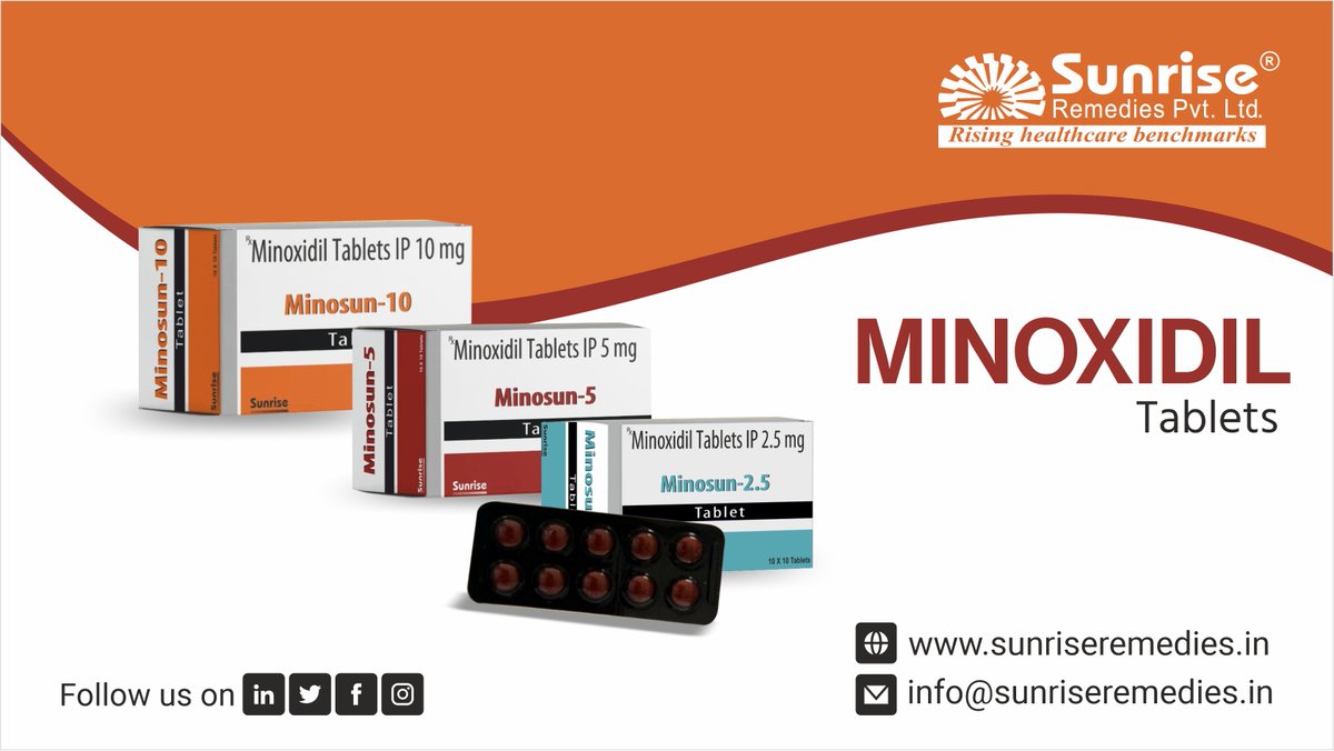 sunriserem's tweet photo. Minosun Generic #MinoxidilUSP Products Manufacturer and Exporter From Sunrise Remedies Pvt. Ltd.
Read More: https://t.co/C3cTv0Q0sS
#Minosun #MinoxidilProducts #hairgrowthProducts #GrowHairLonger #3rdPartyManufacturing #ContractManufacturing #LoanLicense #PharmaCompany #Sunrise https://t.co/xBhQUy13mb