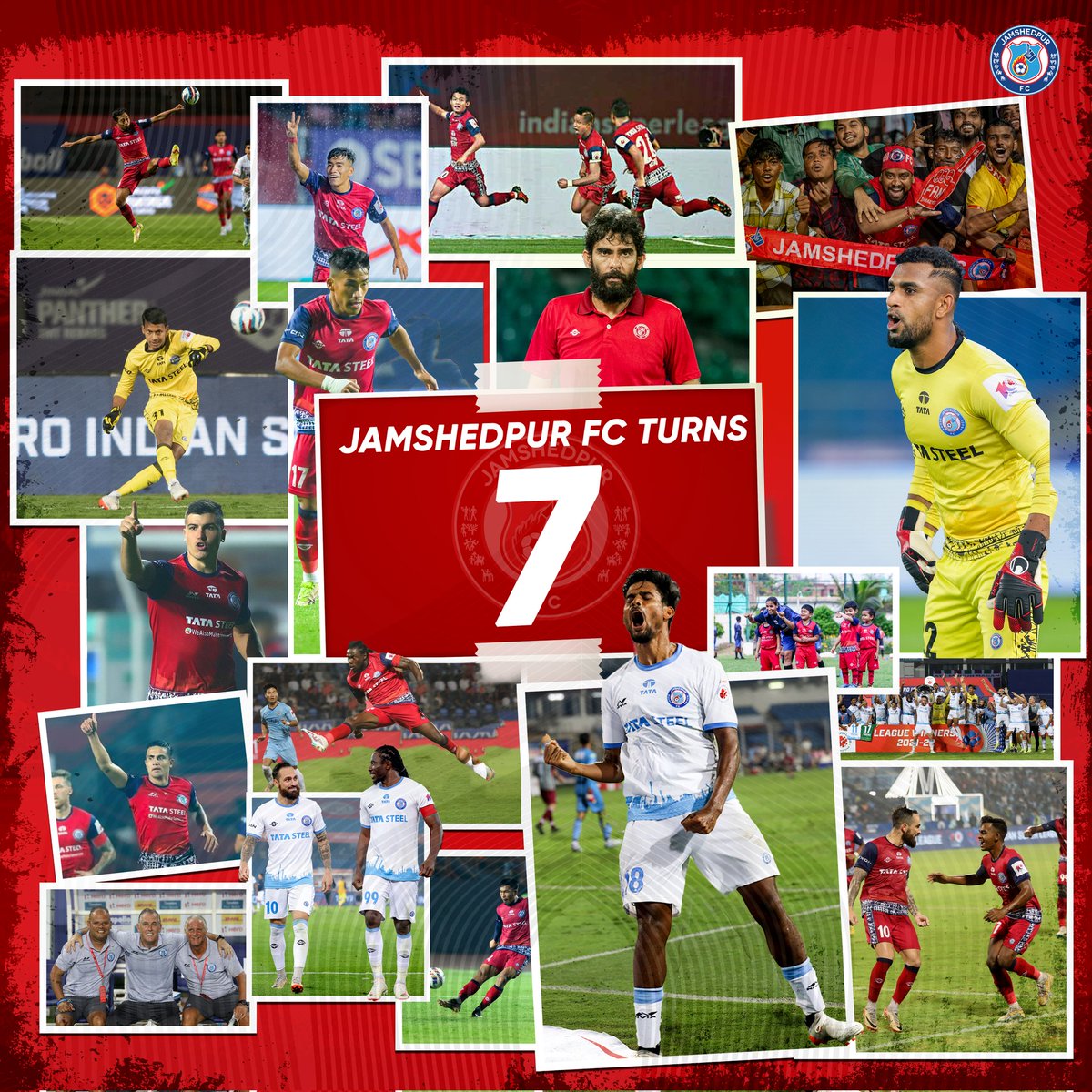 Jamshedpur FC celebrates 7 years of football, passion, dedication, and historic moments. Cheers to all the fans who stood tall with us and supported us in every moment.

Thank you for being part of our journey and family for these 7 incredible years.

#JamKeKhelo #7years