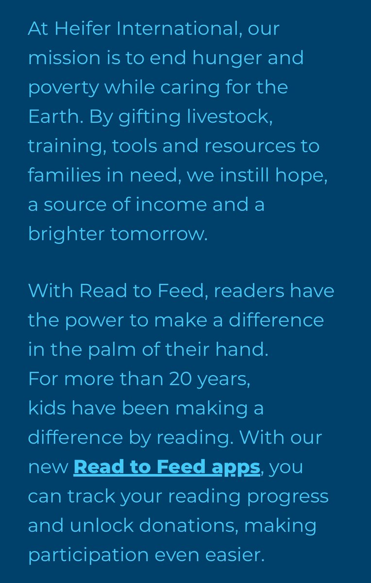 Read2Feed's tweet photo. #ReadtoFeed now has a free app that gives you, your child, or classroom access to books for free. Check out the link in our bio for access! #read #resources #thechildrenoftheworld #app #books #program #teacher #parent #mom #dad https://t.co/xPtwbPiec6