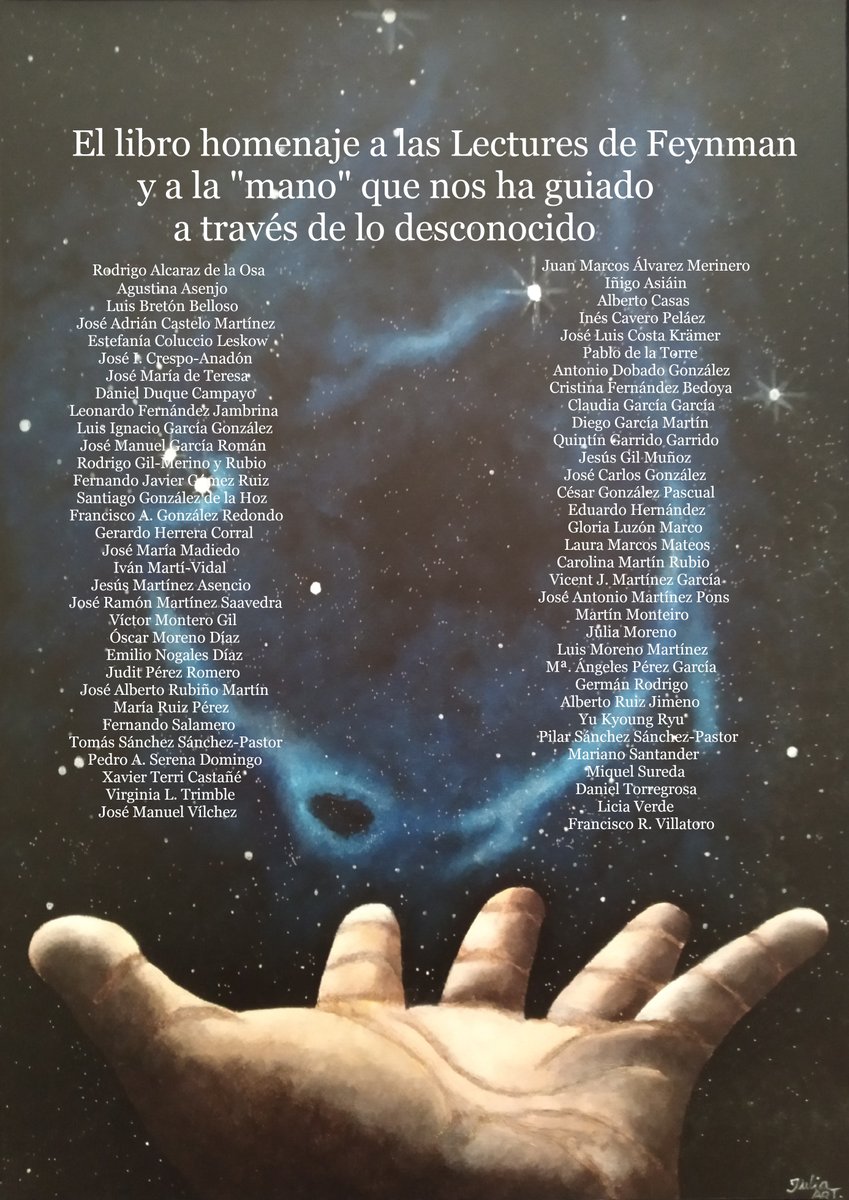 GarridoQuintin's tweet photo. El 6º ya está aquí!!!
CIENCIA, y otras "Easy Pieces"
El libro homenaje a las Lectures de Feynman y a la "mano" que nos ha guiado a través de lo desconocido.
https://t.co/C9lj0gRr0A
La maravillosa labor de compartir Ciencia y homenajear el fomento de las vocaciones científicas!!! https://t.co/f94ACpS53v