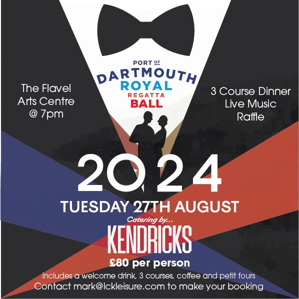 Time to get your tickets to Dartmouth Regatta Ball for a fantastic night out! Hurry before tickets sell out #dartmouth  #dartmouthregatta #regattaball #ball #devon #exploredartmouth
