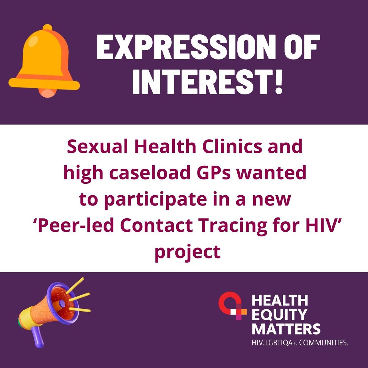 ASHM (@ashmmedia) on Twitter photo Health Equity Matters (<a href="/equitymatters_/">Health Equity Matters</a>) are looking for Australian #SexualHealth clinics and GPs with a high #HIV caseload to participate in the ‘Peer-led Contact Tracing for HIV’ project.
For more info email: valerie.arsenova@healthequitymatters.org.au 📧 Health Equity Matters (<a href="/equitymatters_/">Health Equity Matters</a>) are looking for Australian #SexualHealth clinics and GPs with a high #HIV caseload to participate in the ‘Peer-led Contact Tracing for HIV’ project.
For more info email: valerie.arsenova@healthequitymatters.org.au 📧