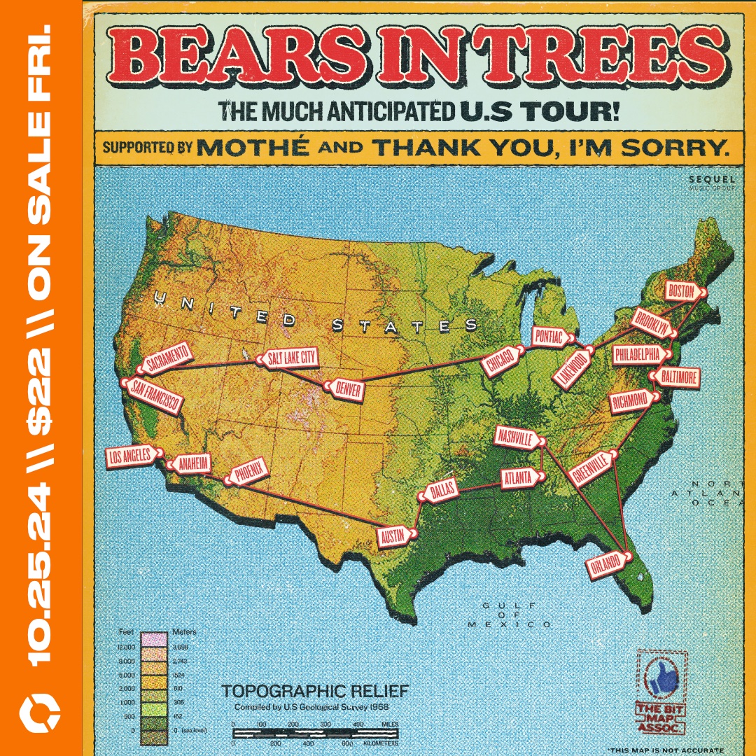 We're excited to announce that BEARS IN TREES will be rolling through Chain on Oct. 25th with support from Mothé, and Thank You I'm Sorry! Tickets go on sale Friday at  10AM. tix: allages.com