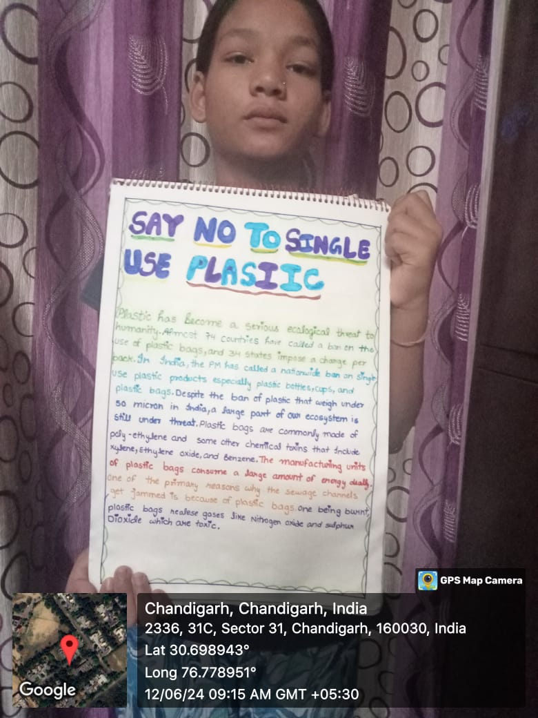 gmhs31's tweet photo. #SayNoToSingleUsePlastic
#MissionLife 
#EcoClubs4MissionLiFE 
#SummerCamps4Nature 
#Day7 
GMHS 31 C , Chandigarh
#Pledge #Postermaking 
@SchoolEduChd https://t.co/b9Fg4bAGlX