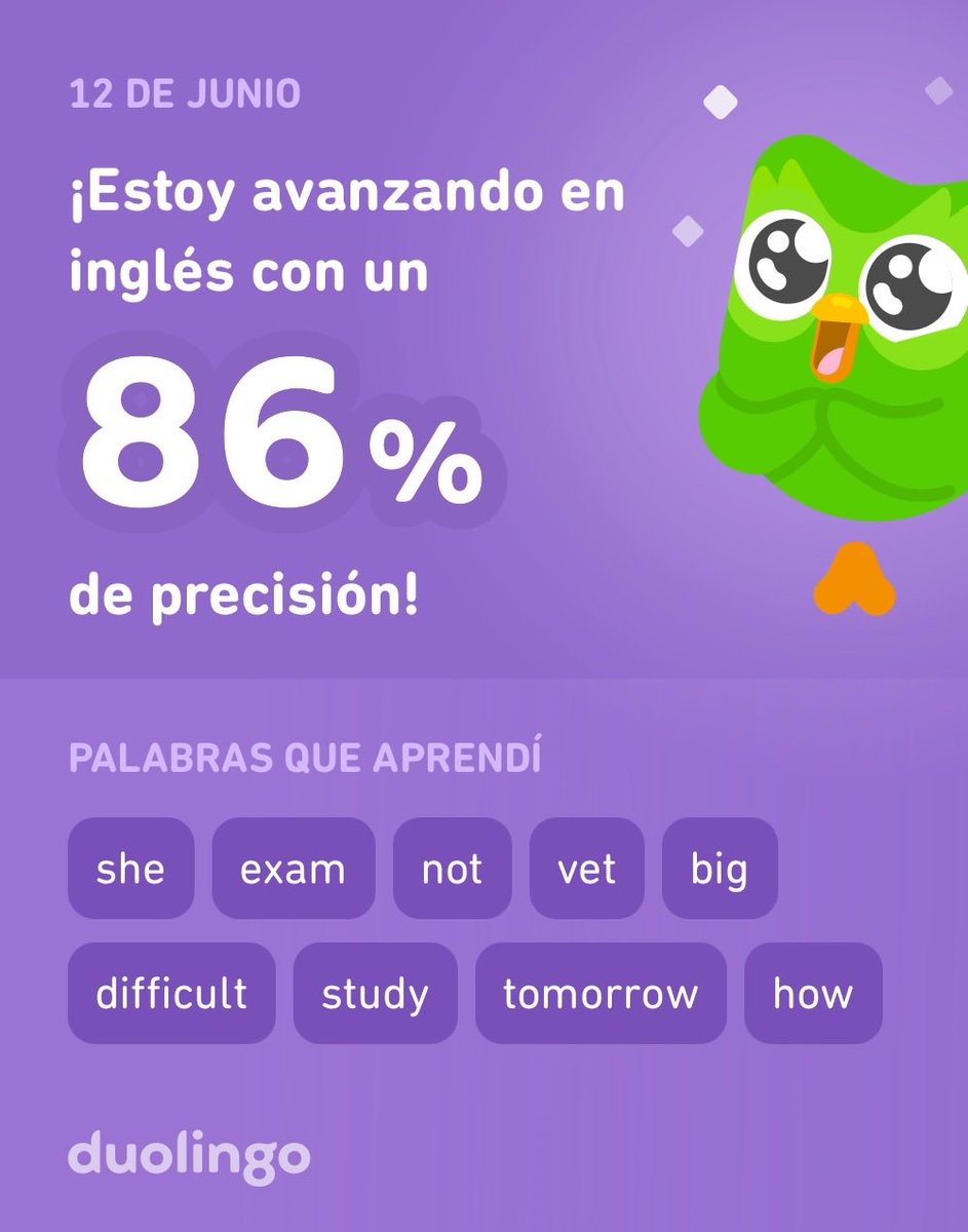 Zssk0's tweet photo. ¡Estoy aprendiendo inglés en Duolingo! Es gratis, divertido y efectivo. https://t.co/FLsSLNHJhk