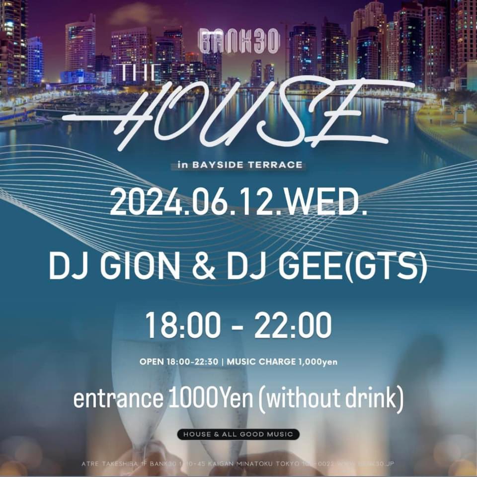 djgion's tweet photo. 水曜日の本日はこちらです
18:00-22:00
DJ GION & DJGEE(GTS)
料金1000円(ご飲食代は別途)
竹芝Bank30 Tokyo Bayside Terrace
@bank30tokyo
https://t.co/niwSDn5Hb7
#gts #djgee #housemusic https://t.co/JA0u4wueK6