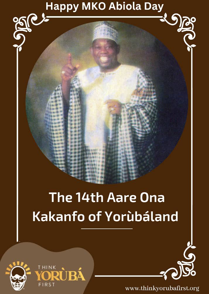 AKakanfo's tweet photo. List of top Yoruba political and nationalist leaders that were assassinated during the regime of Sanni Abacha and after the regime of Abacha before democracy in 1999, most especially during the June12/NADECO struggle (1993 to 1998);

1. Femi Oyewo
2. Chief (Mrs) Bisoye Tejuoso
3. Chief Alfred Ogbeyiwa Rewane
4. Simeon Apata
5. Alhaja Suliat Adedeji 
6. Dr. Shola Omoshola
7. Nelson Kazeem
8. Kudirat Abiola
9. Toyin Onagoruwa
10. MKO Abiola
11. Rear admiral omotehinwa

These are the heroes and heroines on which the existence of Yoruba people still stand. We will never forget you all, till the end of time.
May Olodumare continue to bless the Yoruba people ✊🏾✊🏾✊🏾✊🏾✊🏾✊🏾✊🏾✊🏾✊🏾✊🏾✊🏾✊🏾✊🏾✊🏾✊🏾✊🏾✌🏾
God bless Nigeria