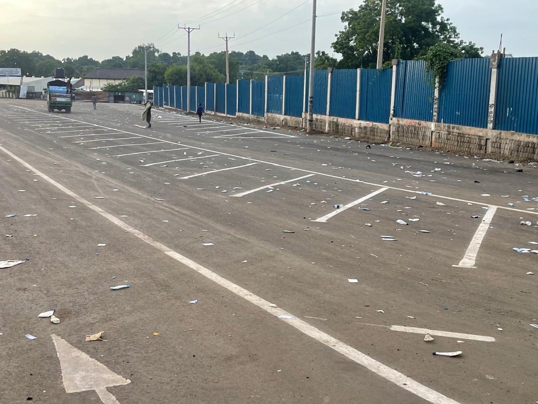 bartelafric's tweet photo. The aftermath of the soccer game yesterday.  #SSFA please prioritize cleaning up of the venue and surrounding areas after matches and avail garbage bins in the stadium and parking lots. #SSOX https://t.co/KrHKPdLX4O