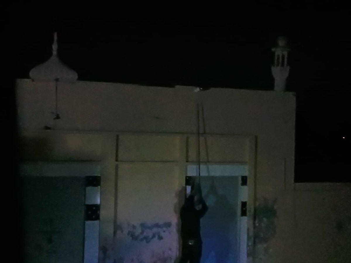 PressSectionSAA's tweet photo. Ahmadis continue to be facing the never-ending persecution the latest act is the desecration of the Minarets of the Ahmadiyya Worship Place at Jahman, Lahore. The act was carried out by 10/12 Policemen in Uniform &amp; 4 persons in Civil Dress at around 1 o clock at night on 12/6/24. https://t.co/hqJ9On1Gen