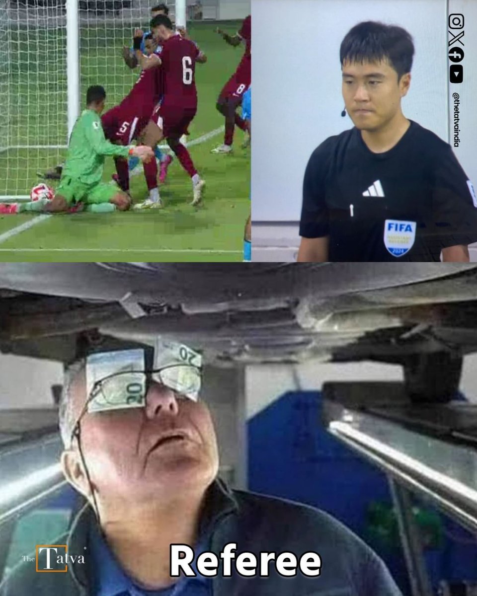 VinayDongre03's tweet photo. Hey @FIFAWorldCup are you blind or what? 🤡
Qatar deserves disqualification from the tournament.
#cheaterQatarFC #cheating #INDvsQATAR https://t.co/PPdMjQyr4W