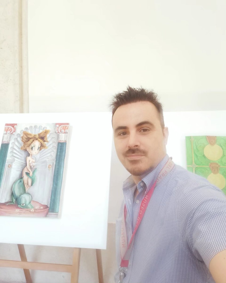 romandalusi's tweet photo. Que sepáis que el Museo del Prado ha organizado una exposición con cuadros de sus trabajadores! Es la primera vez que se hace eso en sus 205 años de historia. Yo soy uno de los que exponen, así que si pasáis por aquí tenéis que verlo! (Y avisadme para que os salude!) https://t.co/Ye7ts5IWgC