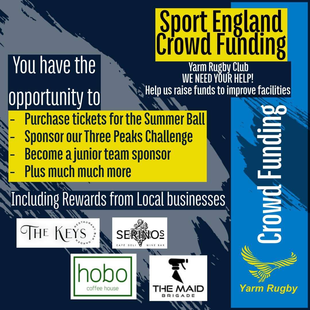 Please support Yarm Community Rugby Club in their fundraising efforts and support local businesses at the same time.
crowdfunder.co.uk/p/improvement-…
<a href="/RFUNorthClubSup/">RFU North Club Support 🌈</a> <a href="/yarm_news/">Yarm News</a> <a href="/yarmtowncouncil/">Yarm Town Council</a> <a href="/YarmLocalNews/">Yarm & Eaglescliffe</a> <a href="/EaglescliffNews/">Eaglescliffe News</a>