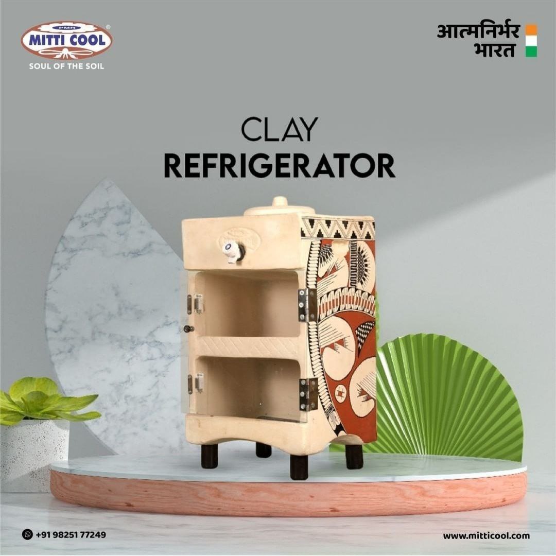 mitti_cool's tweet photo. Ditch the buzz, keep it cool!  Mitti Cool Clay Fridge uses natural clay to store your food, saving energy &amp; money! #MittiCool #ClayFridge #SustainableLiving #EcoKitchen https://t.co/ZRNCLORqtY