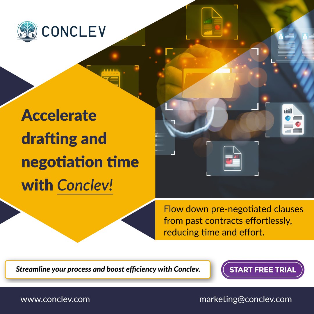 _conclev's tweet image. Customize your contract playbook with Conclev to match your risk appetite, ensuring contracts align with your business objectives
Grab Your Free Trial Now - Limited Access, Limited Time! Don't Miss Out!
Visit : conclev.com
#AI #Analytics #ApplicationAnalytics #clm