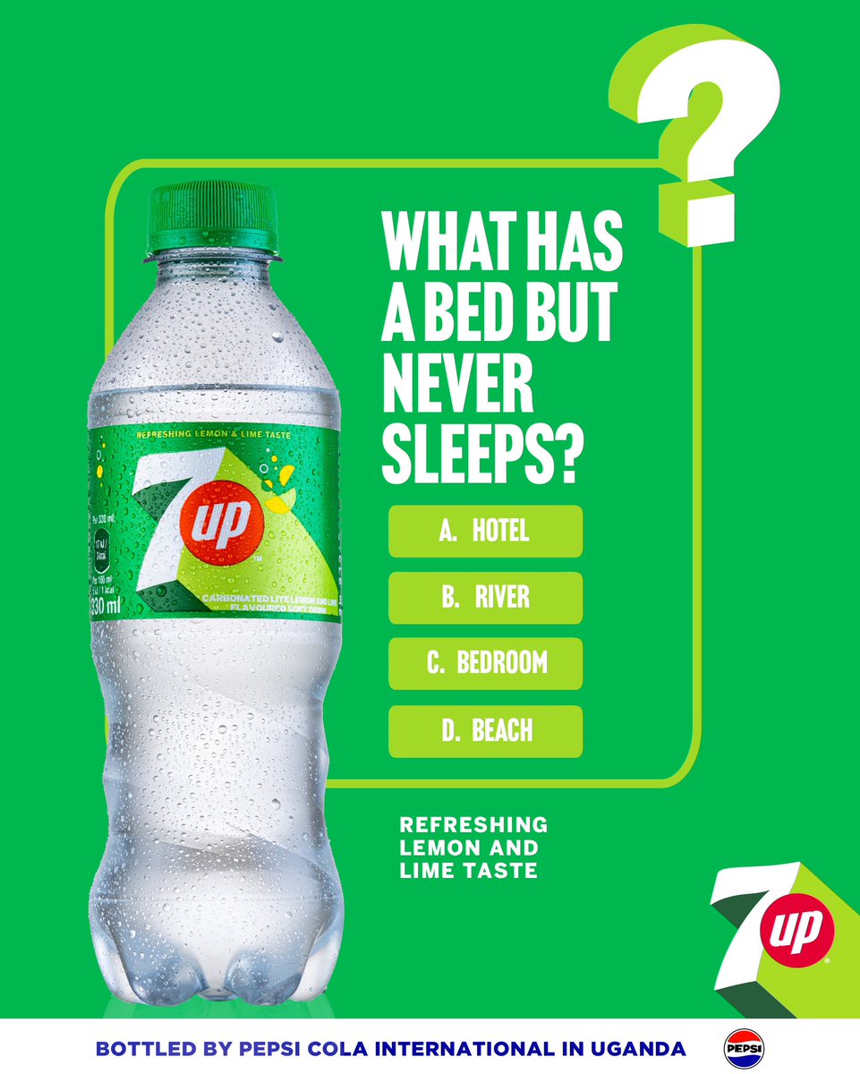 7Up_Uganda's tweet photo. On todays chapter, letβs have some fun π
Drop your Answers in the Comment Section.π
#TriviaWednesdays
#HelloTo7Up https://t.co/kqmwHuhx31
