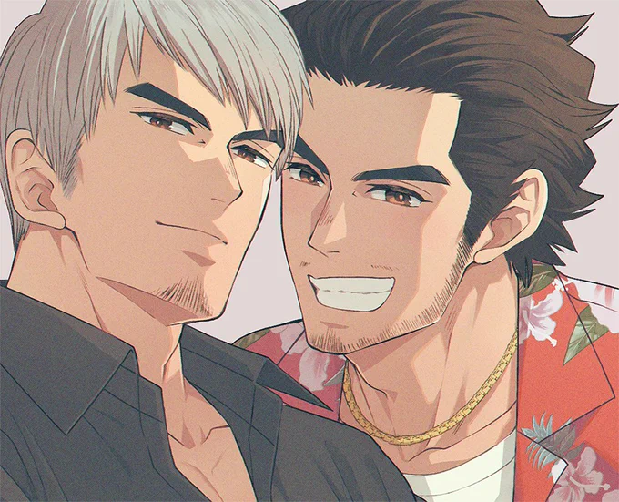 55歳と45歳のおじさんということを忘れたまま描いた新刊の表紙絵です