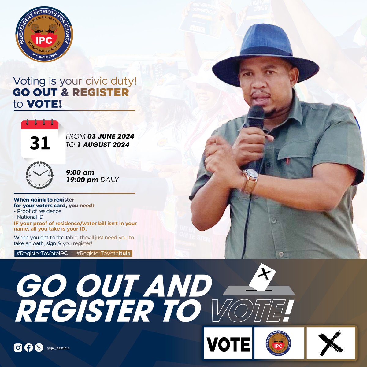 Imms_S_Nashinge's tweet photo. Voting is your civic duty!
GO OUT &amp; REGISTER to VOTE! https://t.co/Sas1Esd7XT