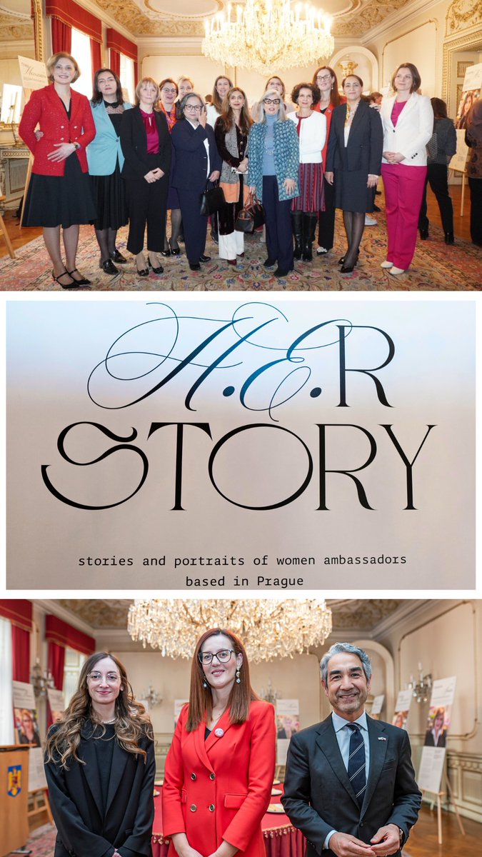 MartinaMlinare1's tweet photo. Proud that our exhibition HEr story, for which I wrote the stories, @bijan did our portraits, and @amilahrustic designed it, will be exhibited on the occasion of the International Day of Women in Diplomacy in the gardens of the Ministry of Foreign Affairs of the Czech Republic.❤️ https://t.co/NSAqvY9Umr