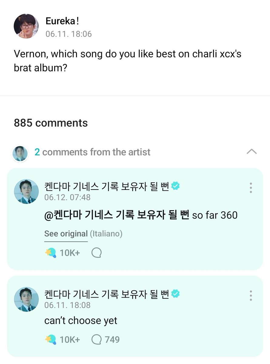 topic so serious to him he had to come back 12 hours later to give his official answer. i love you vernon