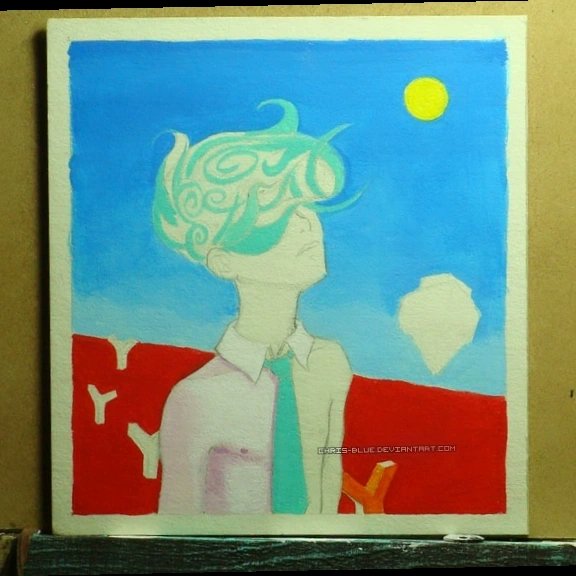 9ChrisBlue's tweet image. "Este mundo artificial me está asfixiando" 👉... y el pequeño estudio en acrílicos que realice de esta obra,  que finalizó siendo un óleo, una de mis técnicas favoritas 

#surreal #lowbrowart #creative #inspiration #aestheticart