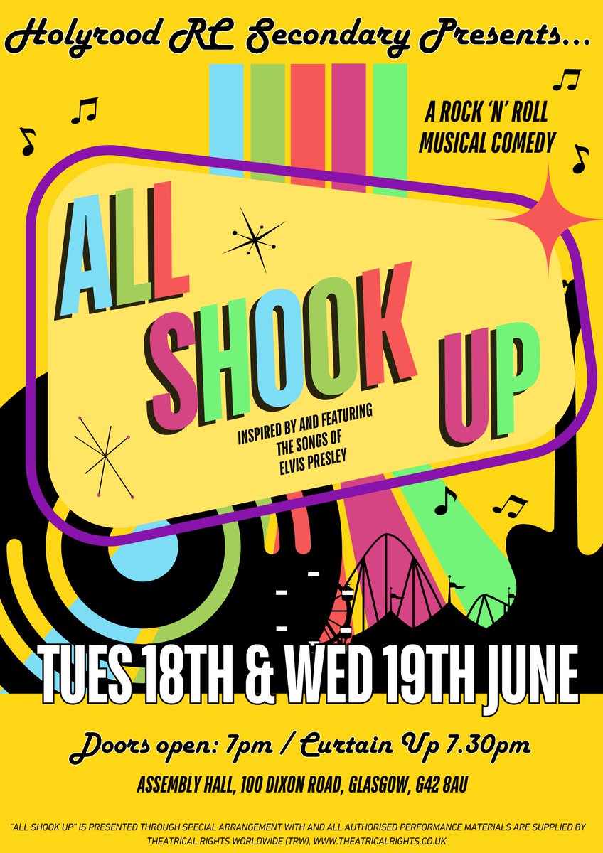 Tues and Wed of next week! Cancel all plans and make new ones! Come and see our fantastic casts, we have an amazing show for you! <a href="/HSSDrama/">Holyrood Secondary School Drama</a> <a href="/HolyroodSec/">Holyrood Secondary</a> <a href="/MrsSharonWatson/">Sharon Watson</a>