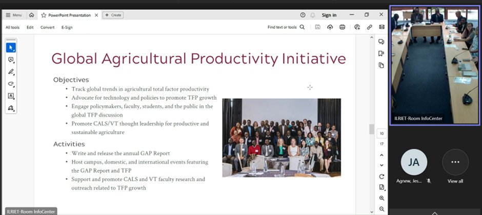 Shahida.Hussien (@shahidahussien) on Twitter photo Jessica Agnew, Associate Director <a href="/VTCALSGlobal/">Virginia Tech CALS Global</a> introducing the Virginia Tech, CALS, and CALS Global <a href="/VTCals/">Virginia Tech CALS</a> for the <a href="/ILRI/">ILRI.org</a> and <a href="/CGIAR/">CGIAR</a> representatives. Jessica Agnew, Associate Director <a href="/VTCALSGlobal/">Virginia Tech CALS Global</a> introducing the Virginia Tech, CALS, and CALS Global <a href="/VTCals/">Virginia Tech CALS</a> for the <a href="/ILRI/">ILRI.org</a> and <a href="/CGIAR/">CGIAR</a> representatives.
