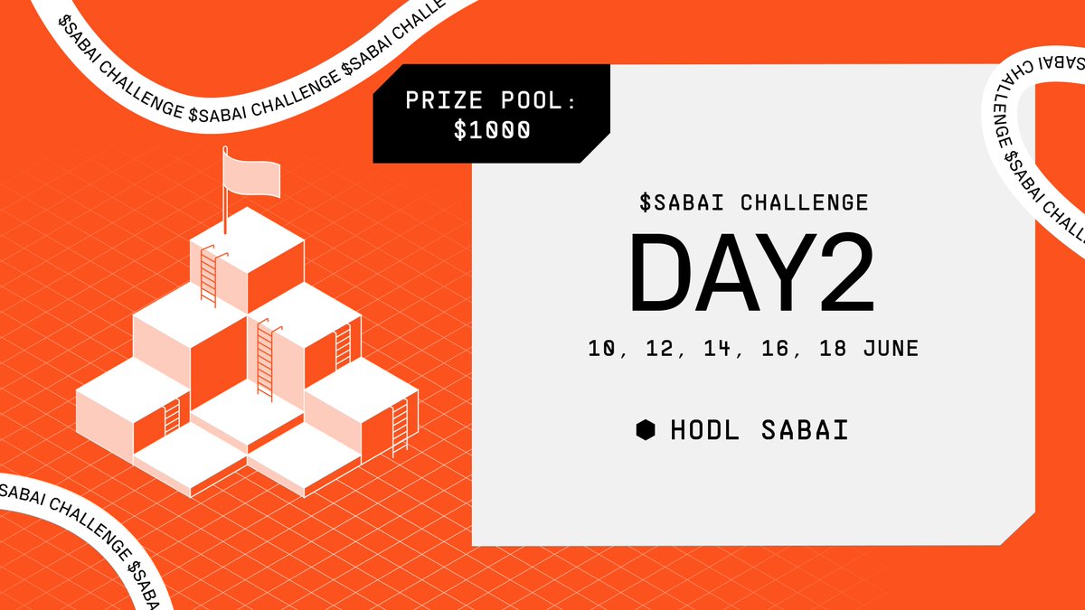 sabaiecoverse's tweet photo. ⭐️ DAY 2 CHALLENGE  ⭐️

👉 TRADE SABAI 👈
✅ Task: make any trade (buy/sell/send) at least 500 SABAI and send proof in comments 👇
⏰ 24 Hours
📌 Results: 13 June
🏆 500 (400) $SABAI x 10

More info — https://t.co/tSYRJ19Uhc

Notes: Proof can be screenshot, hash  or TxID

#Giveaway #Airdrop #Free #Contest #Win
