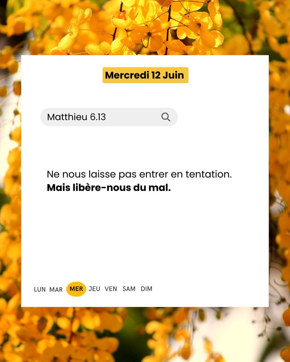 EPUdF's tweet photo. 📖✨ Matthieu 6.13

"Ne nous laisse pas entrer en tentation. Mais libère-nous du mal."

🙏🕊️💫

🔍 #VersetDuJour #Bible #Prière #Foi #ConfianceEnDieu #Libération #Espoir #VieChrétienne #SoutienSpirituel #AmourDeDieu #PromesseDivine #ProtectionDivine https://t.co/CNNz6f9dMV