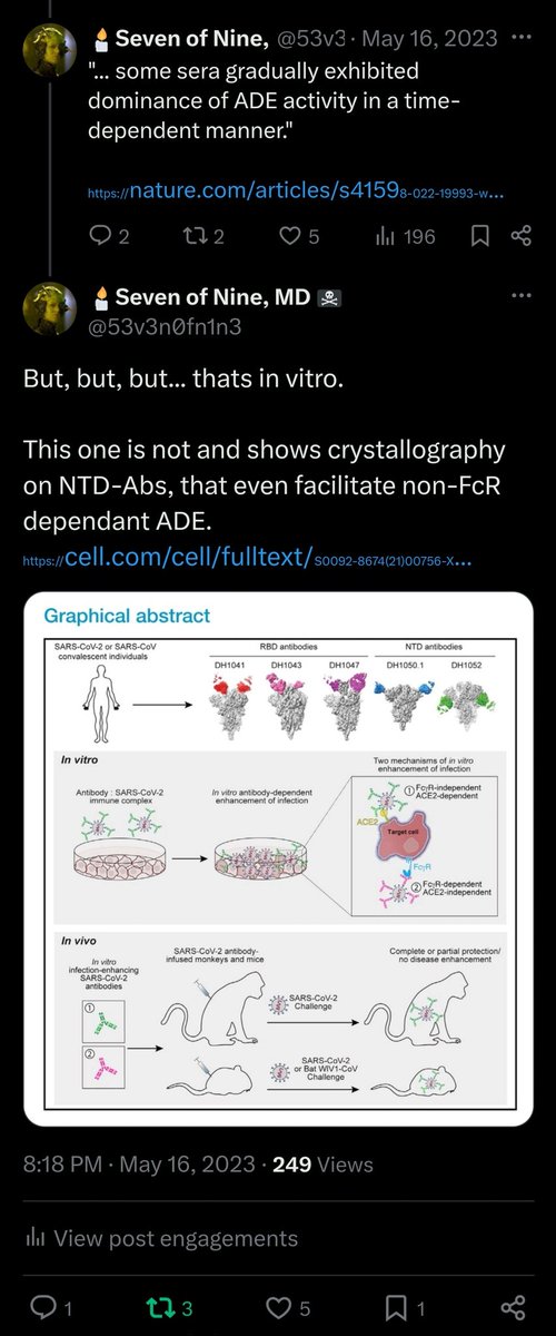 53v3n0fn1n3's tweet image. Now, the nitty gritty here is that the genetic code is &quot;out of frame&quot; by one. Meaning the code would not be read as in the original &quot;gp120&quot; protein sequence. ncbi.nlm.nih.gov/protein/3873313

But with a pseudouridinated modified RNA, this could very well be expressed #FrameShift #ADE