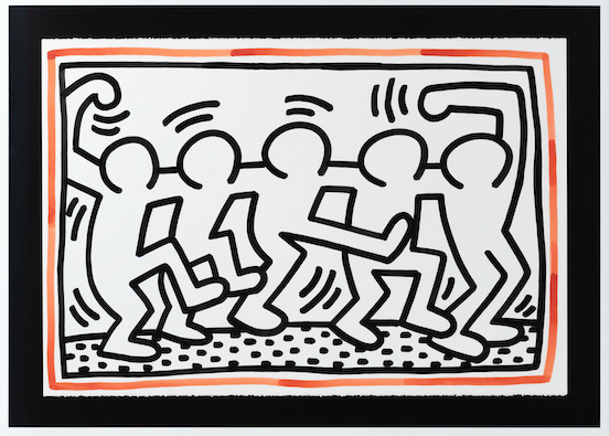 TendenciasArte's tweet photo. #Setdart licita hoy una excepcional #colección de #artecontemporáneo formada por 120 obras que abarcan desde las segundas vanguardias hasta las expresiones artísticas más actuales. La amplia gama de medios representados abarca desde la pintura y escultura hasta las instalaciones, el arte conceptual y la fotografía. Junto al informalismo, el expresionismo abstracto, el pop art, el arte cinético o el land art, conviven las tendencias más rompedoras que han dinamizado y renovado el panorama artístico. [En imagen: Keith Haring. "Dance". Estimación: 500.000 – 550.000 euros]. https://t.co/NXaWxH2u18