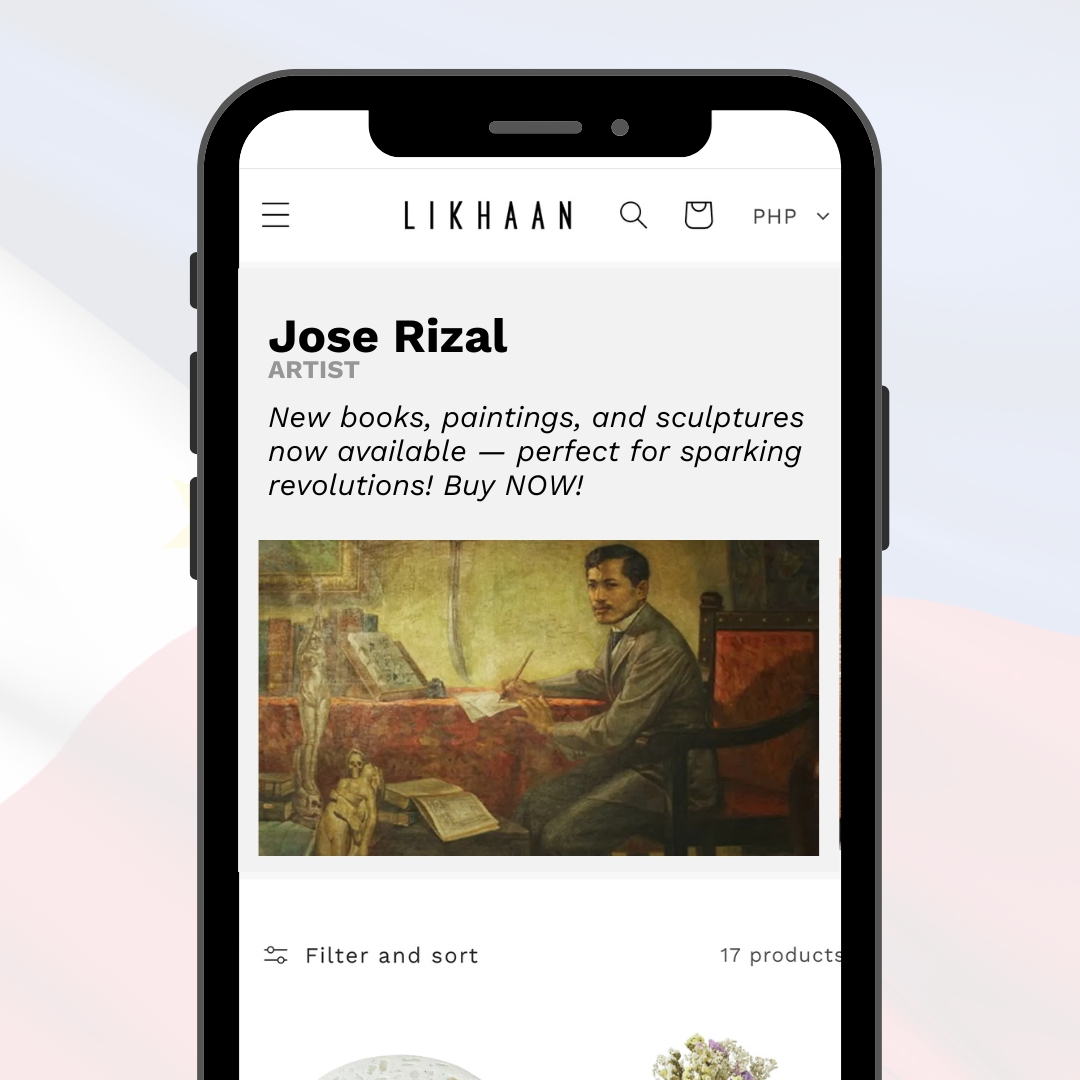 BREAKING: Jose Rizal launches his merch line on Likhaan ✨🇵🇭 #RP612fic 

- - - 
#Likhaan #LikhaanPH #ArtPH