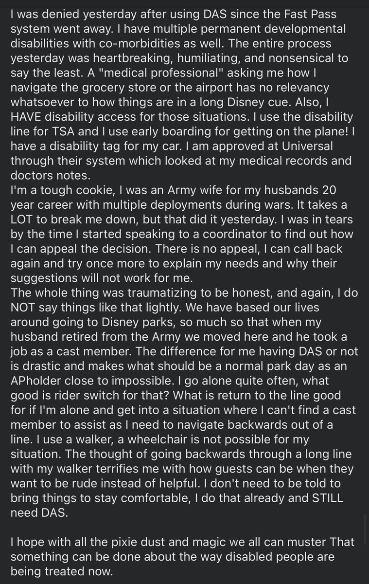 DASDisney's tweet photo. @JCKleveland Please make these experiences VIRAL! What does on in these phone calls are NOT OKAY! #disneydas #das2024 https://t.co/T0A5BAxRaj