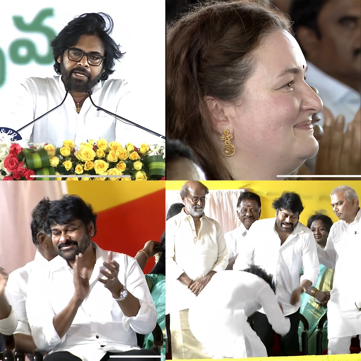 iAkankshaP's tweet photo. A proud and historical day for the Pawan Kalyan Garu, family as they witness his oath as Deputy Chief Minister. 

Moments to cherish forever.  #PawanKalyan #DeputyCM 🎉🎉 https://t.co/0ppAZEjwNc