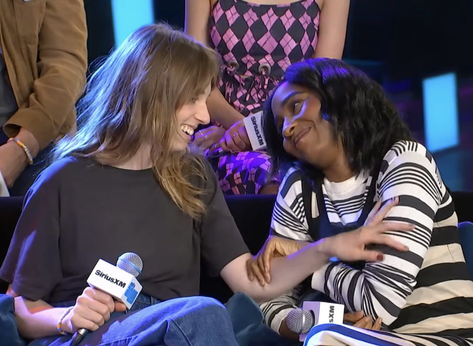 FilmUpdates's tweet photo. Maya Hawke and Ayo Edebiri for ‘INSIDE OUT 2’ press https://t.co/KefeWxXXKE