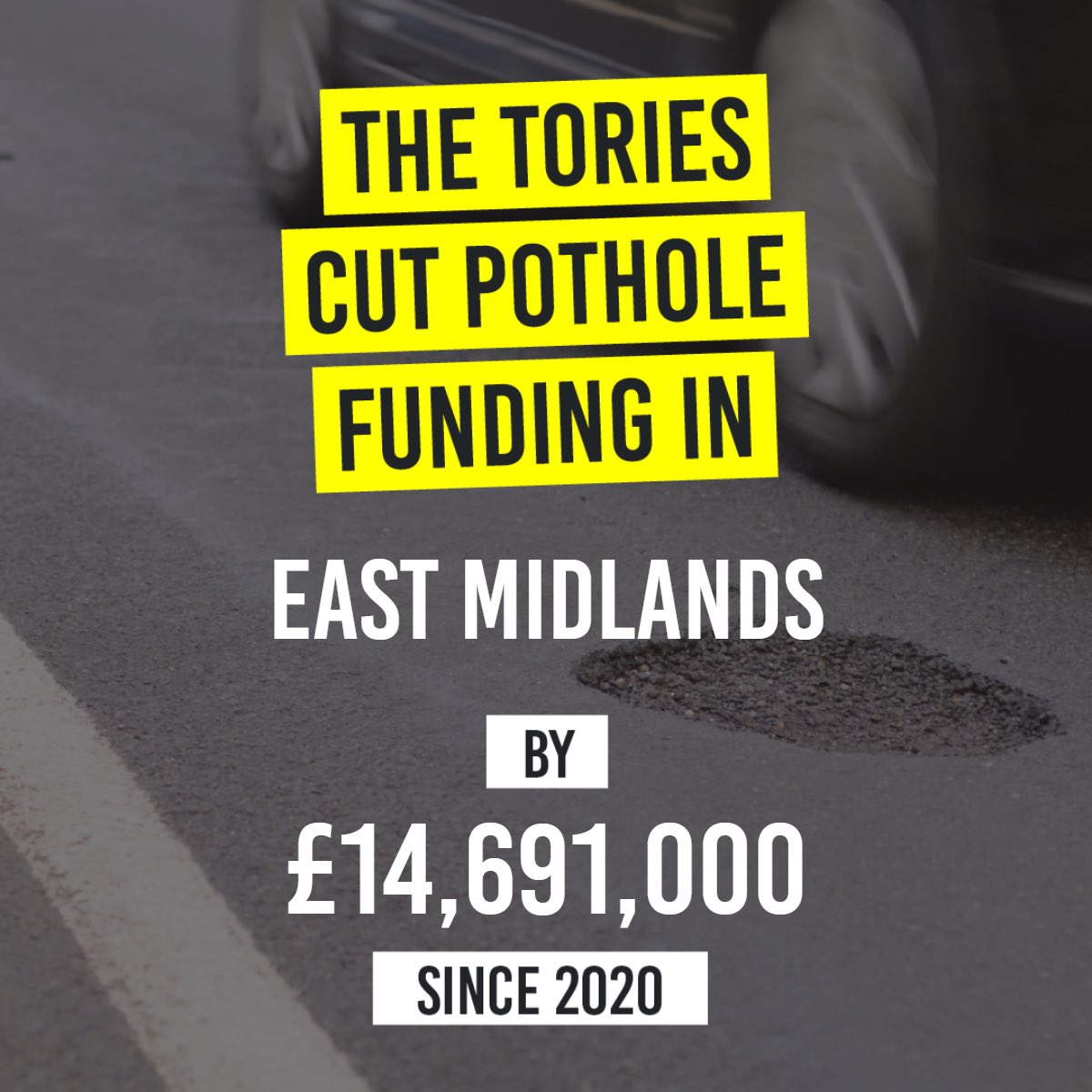 Labour is on the side of drivers.

With a fully costed plan to fix up to one million more pot holes a year across the UK and tackle soaring car insurance costs.

Time for change, putting people first. 

Thursday 4 July - Vote Labour, Vote @Joewoodlabour