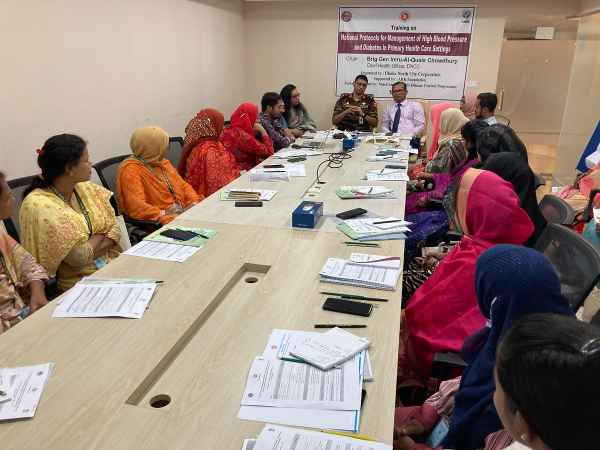 arkfoundation1's tweet image. Inter-ministerial coordination in NCD control - A CRUCIAL STEP to combat #NCDs in urban areas!
The #DNCC organized a 3-day training on National Protocols for Hypertension and Diabetes Management.
ARK is honored to support the capacity strengthening of #MoLGRD health professionals