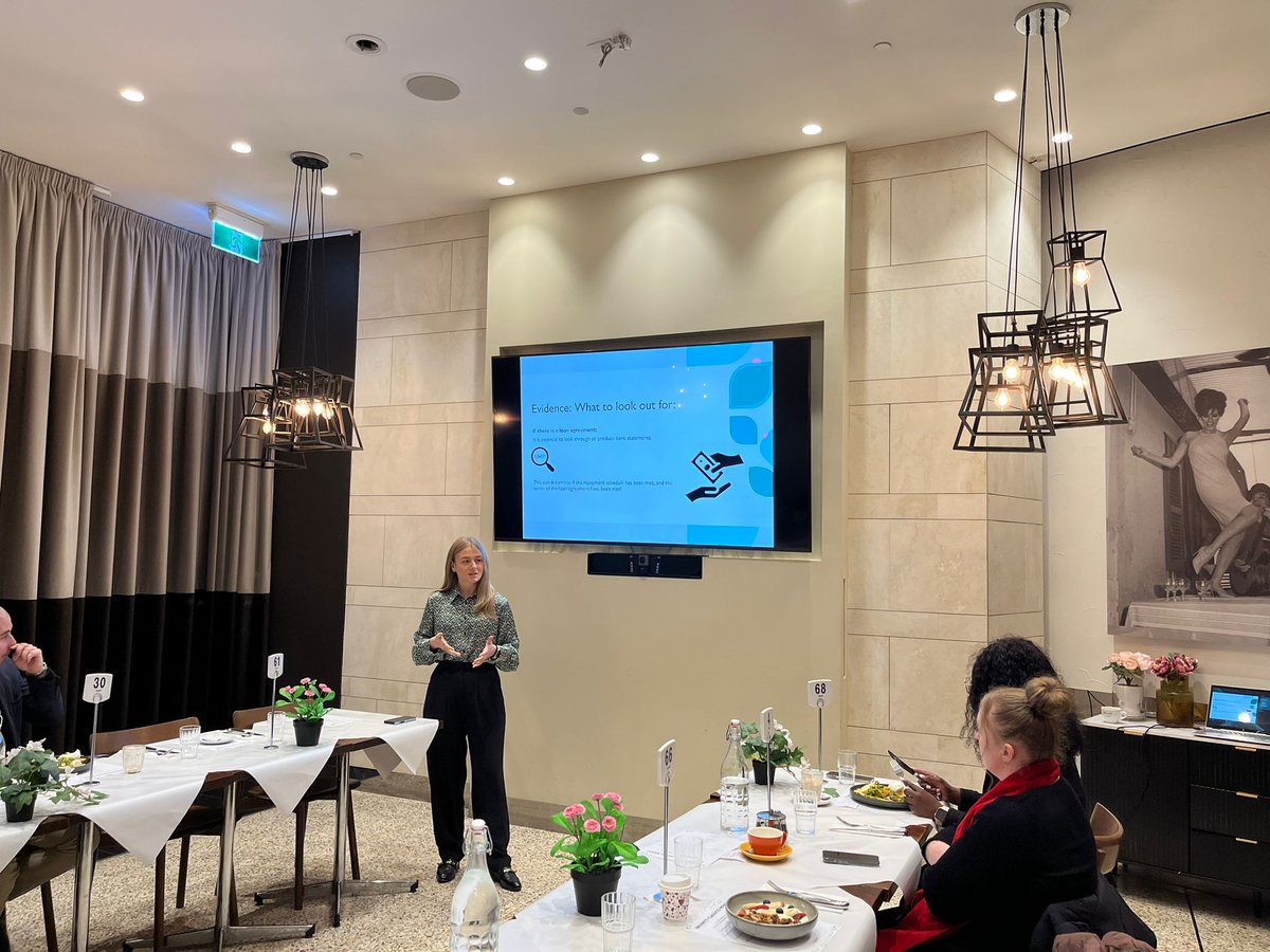 sally_nicholes's tweet photo. .@nicholes_law Associate Danie Mellas was delighted to present on “Is it a gift or a loan? The bank of mum and dad and third party proceedings” at a Fresh Networking breakfast event on 12 June 2024 #intergenerationalwealthtransfer #bankofmumanddad #familylaw #auslaw https://t.co/o8IZTsxXfC