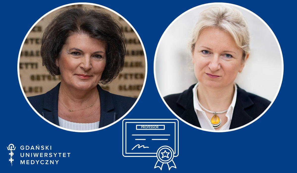 GUMedGdansk's tweet photo. 📜 Prof. Aida Kusiak, prodziekan WL, kier. KiZ Periodontologii i Chorób Błony Śluzowej Jamy Ustnej oraz prof. Dominika Szalewska, kier. Kliniki Rehabilitacji #GUMed 10 czerwca br. odebrały nominacje profesorskie z rąk prezydenta RP Andrzeja Dudy.
➡️https://t.co/FGIfolD9dA https://t.co/nFls4ZZyDV
