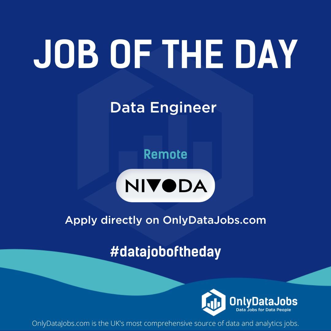 Nivoda is HIRING NOW for a Data Engineer - Remote.

Our view at OnlyDataJobs: Join Nivoda as a Remote Data Engineer! Work with a cutting-edge diamond trading platform revolutionising the industry.

Apply directly on buff.ly/4egR0ke or on buff.ly/3J7H4Jf!